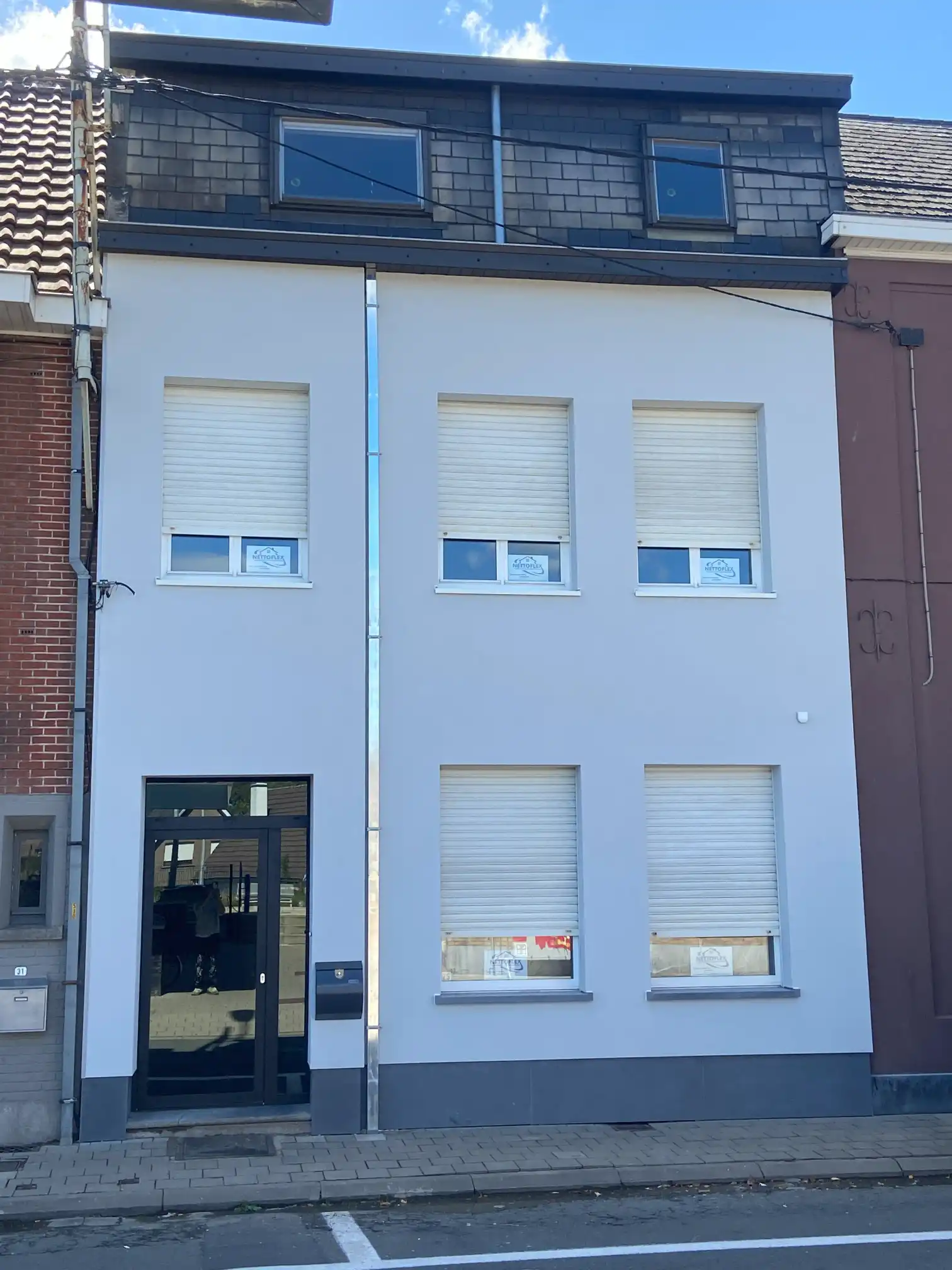 gevel met gevelbepleistering