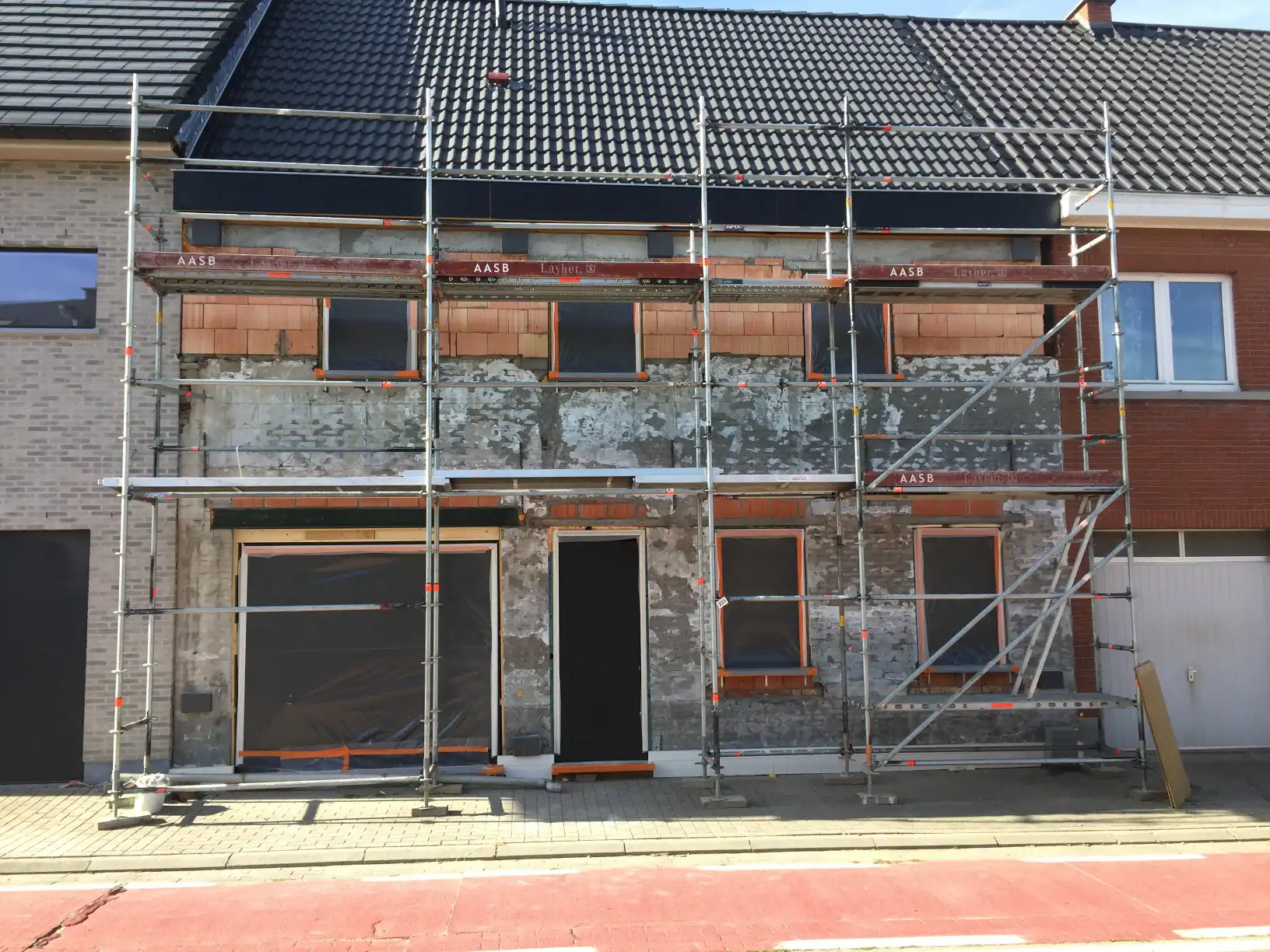 gevel zonder gevelbepleistering